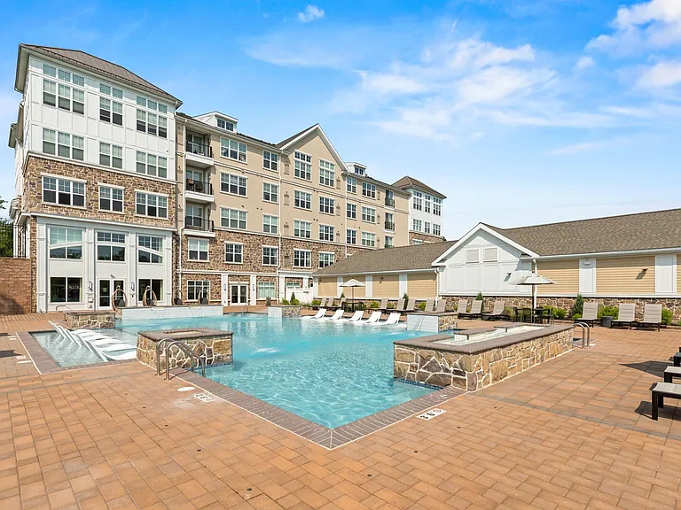 Outdoor Saltwater Pool at Heights at Glen Mills Apartments in Glen Mills, PA 19342