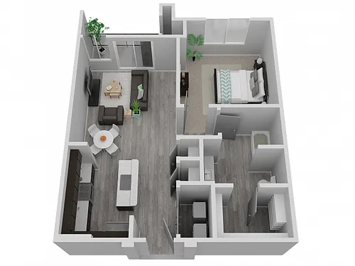 Floor plan Jade - 1x1 (lv-A7)