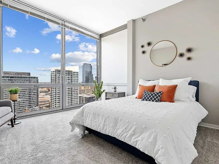 Originally developed as a condominium building, the large rental residences at Burnham Pointe feature unique luxury finishes in every home - no two apartments are the same.