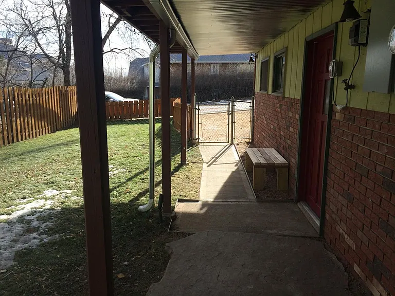 Walk way in front of the apartment door