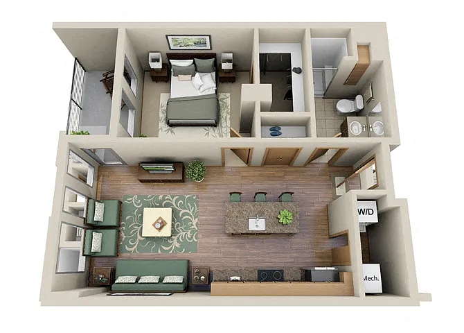 Floor plan 1B
