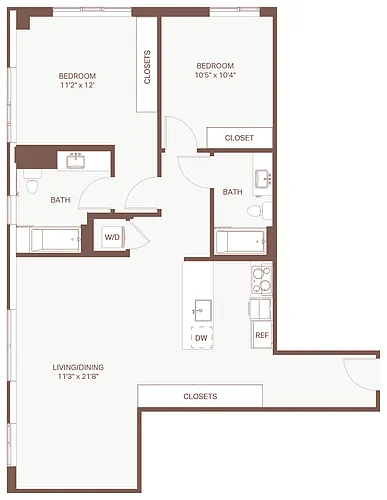 Floor plan 2x2 E33 Olympic
