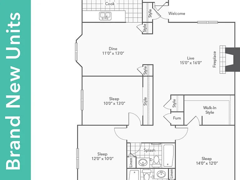 Brand New C2 Floorplan Type Brand New C2 Floorplan Type