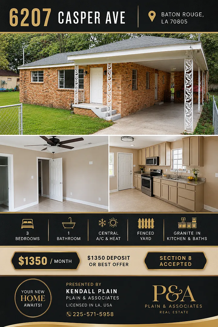 3 Bedrooms 2 Baths - Section Accepted — Photo 1