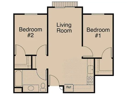 Floor plan Two Bed