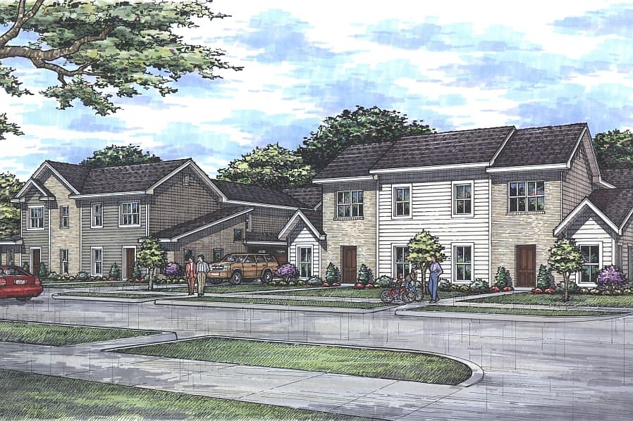 Rendering of Townhomes at Bluebonnet Trails