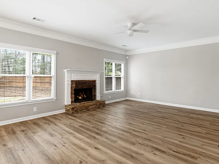 Add'l view of family room & gas log fireplace