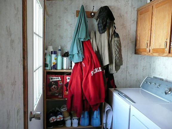 Laundry area with washer/dryer and outside access