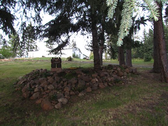 Rock garden at entry