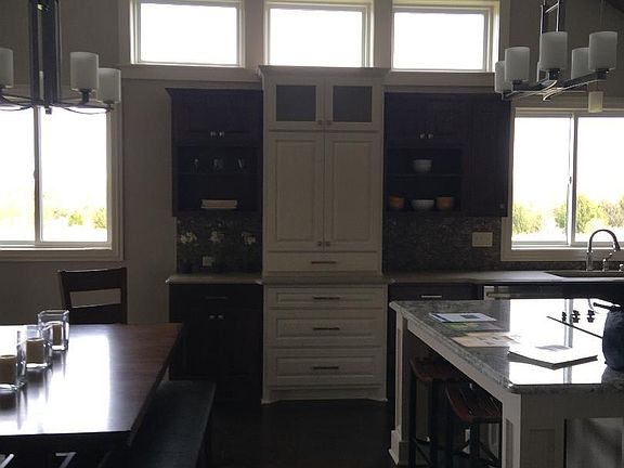 View of kitchen/dining area open concept