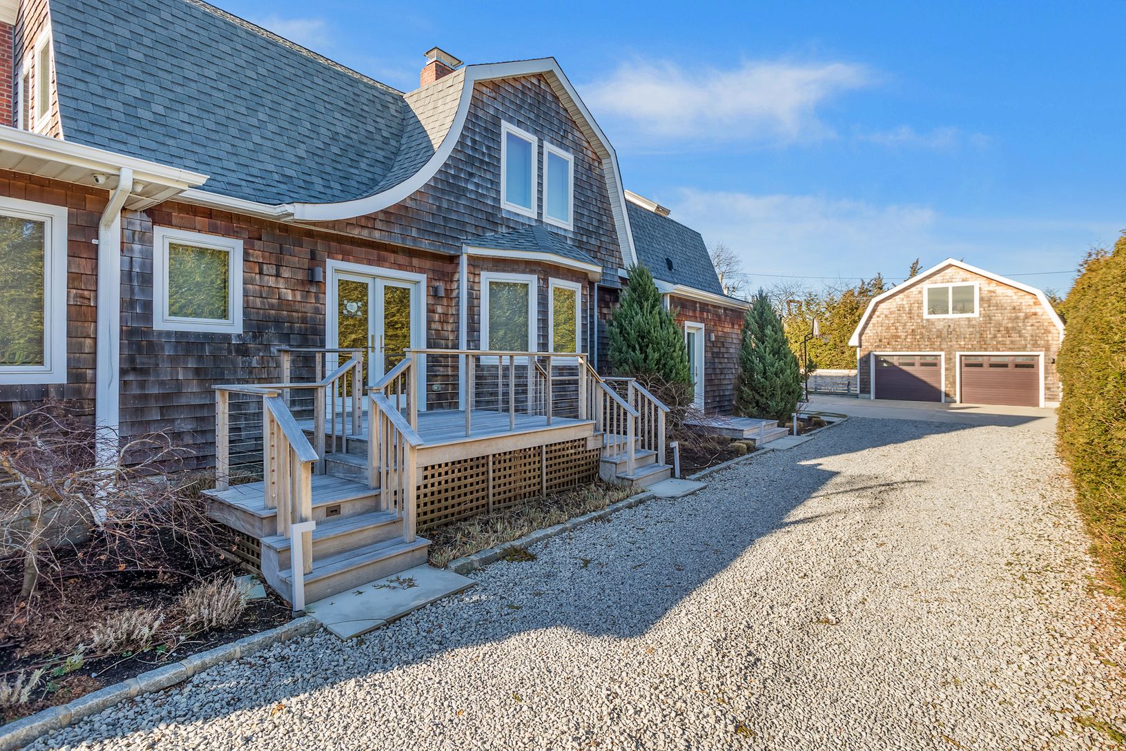  Down a Long private driveway