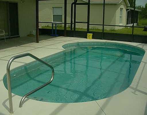 Swim all year in this heated pool!
