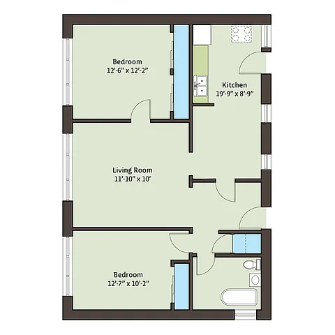 Floor plan mpc-2ba