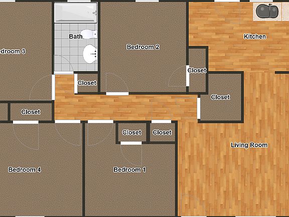4 Bedroom Floor Plan