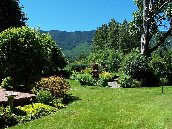 Gorgeous lush landscaping.