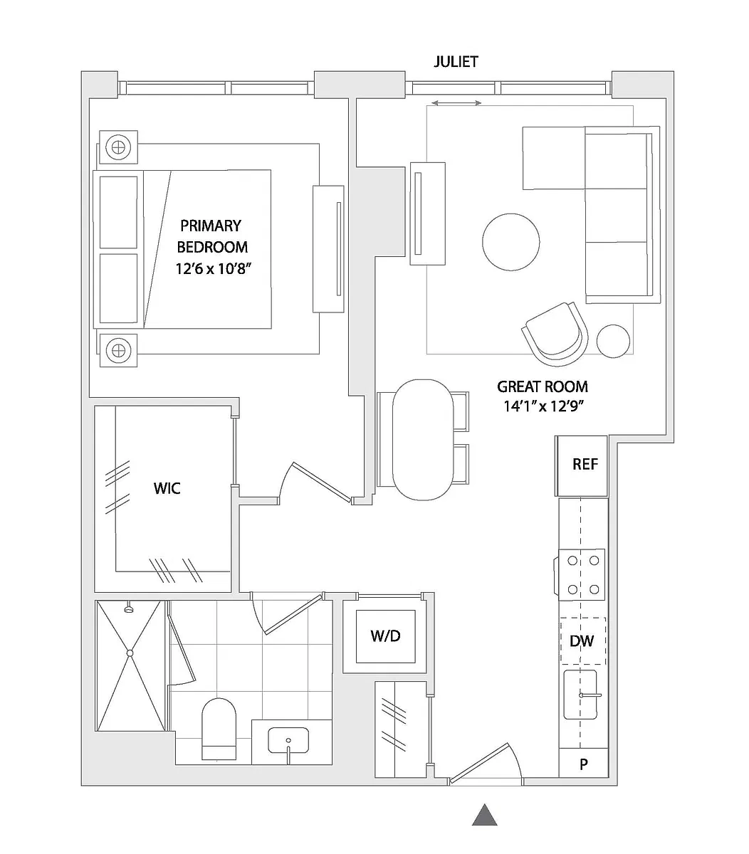 Floor plan 1 BED A9