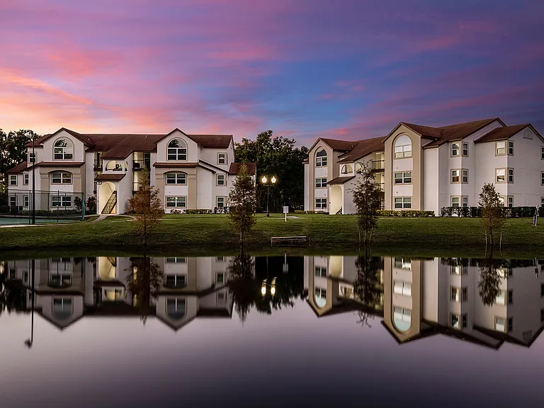 Sunset waterfront views with evening ambiance*