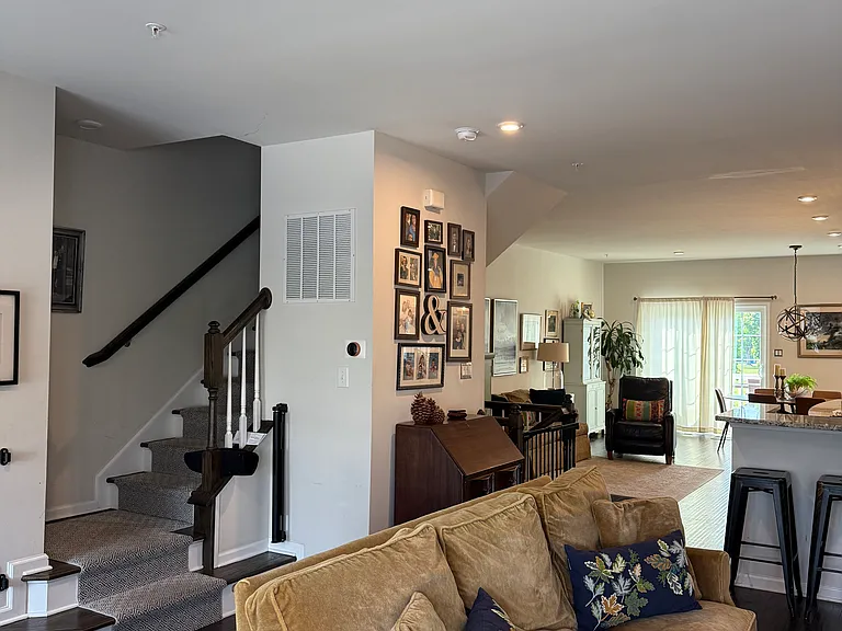View from the Family Room to the upstairs