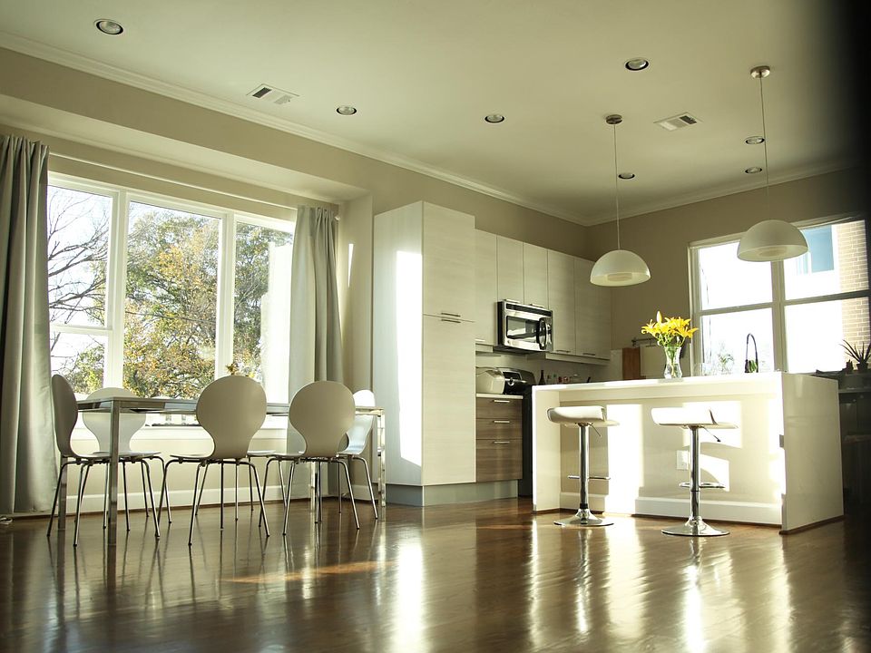 Living Room on Second Floor. Kitchen.