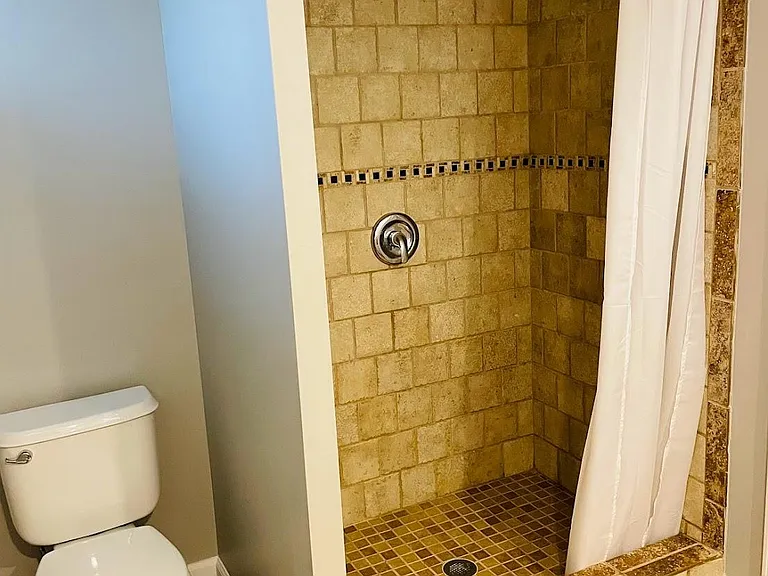 Basement bath with full walk in shower