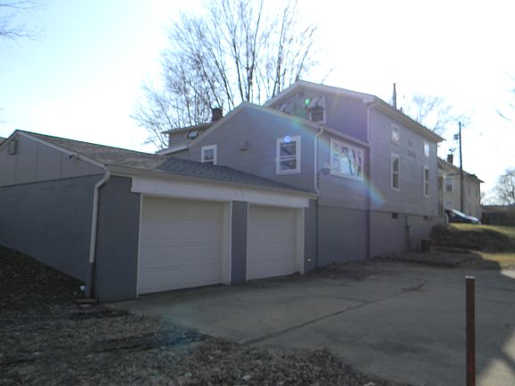 Attached two car garage