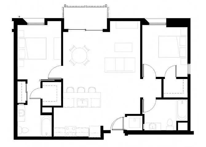 Floor plan 2X2 A1