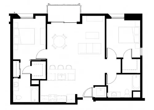Floor plan 2X2 A1