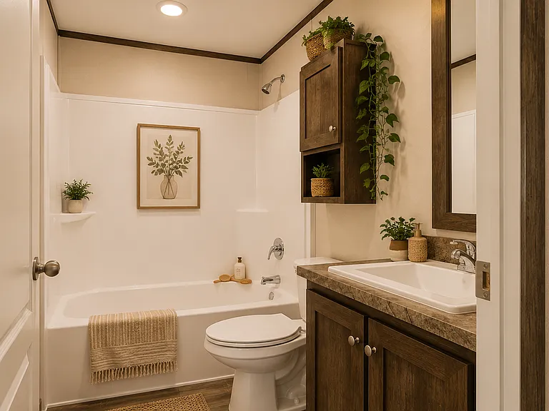 Bathroom staged
