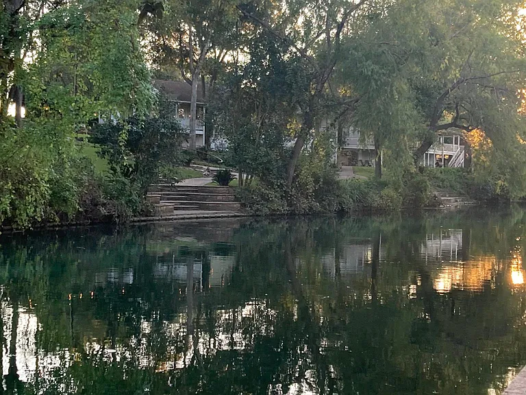 Walk along the Comal river at sunset - 10 minute walk from the house