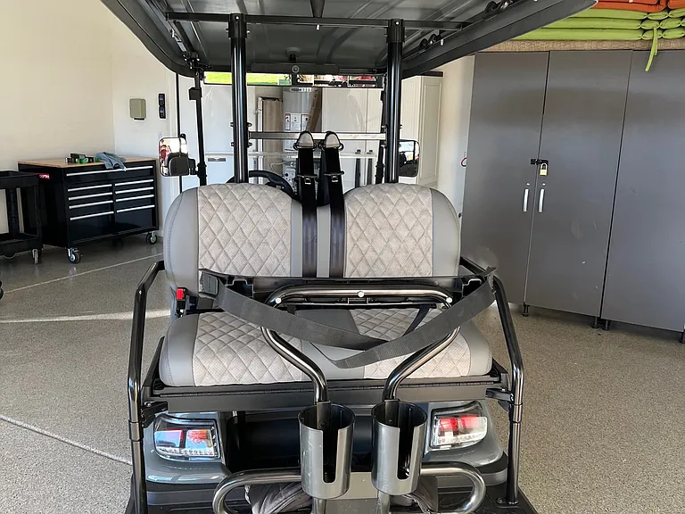 Golf cart available for rent.