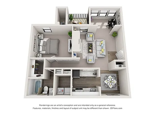 Floor plan The Albemarle - Renovated