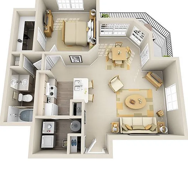 1 Bedroom | 1 Bath | 779 SF 1 Bedroom | 1 Bath | 779 SF