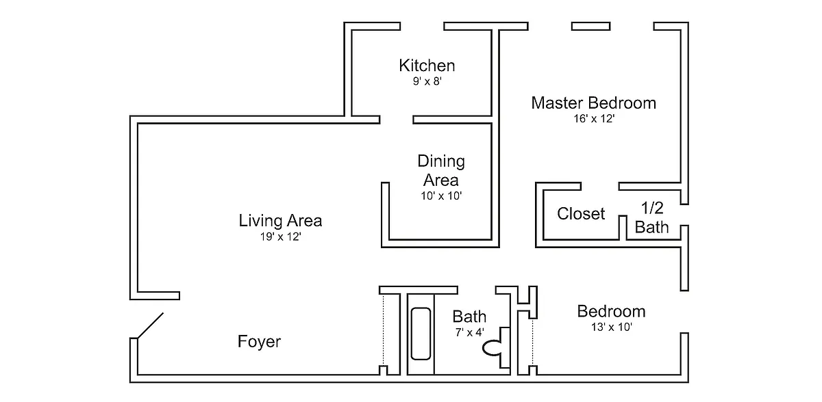 Floor plan 2 Bed (Renov)