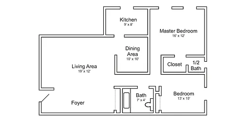 Floor plan 2 Bed (Renov)