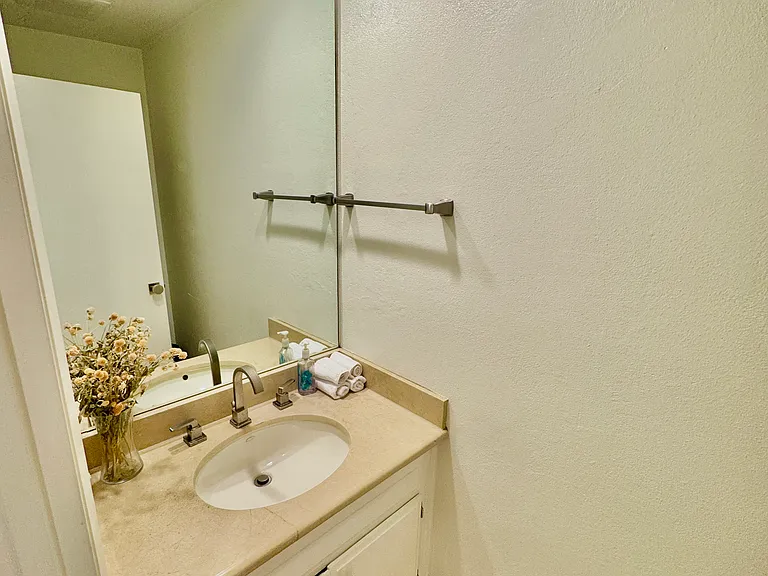 Powder room, off the front hallway.