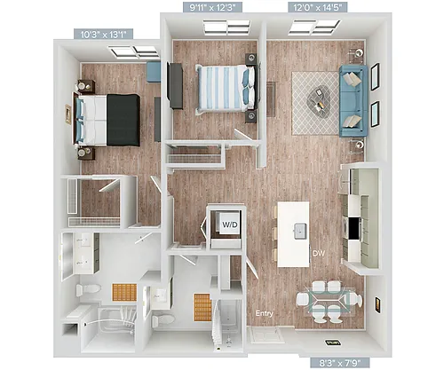 Floor plan B2U-B2S-1093