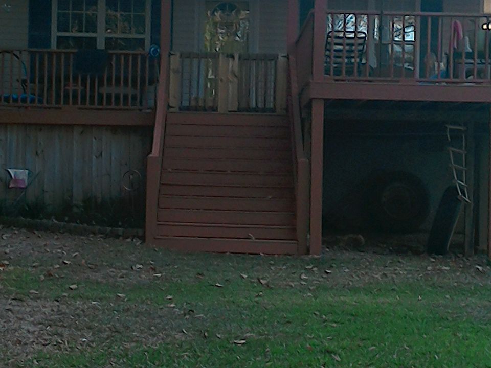 Porch facing creek