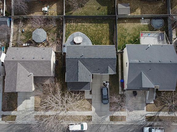 Overhead shot of backyard