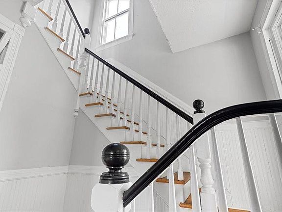 Grand staircase leading to second floor