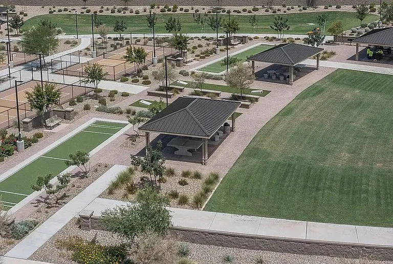 Pickleball courts, bocce ball lanes