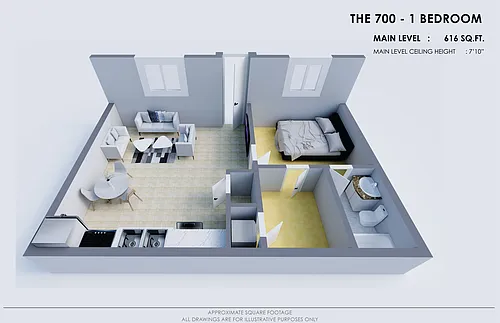 Floor plan 1 Bedroom