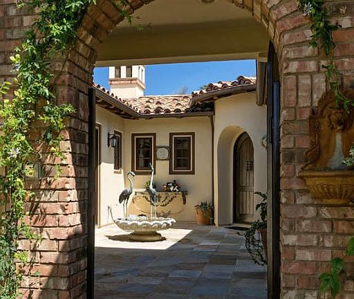 . . . opens to interior courtyard