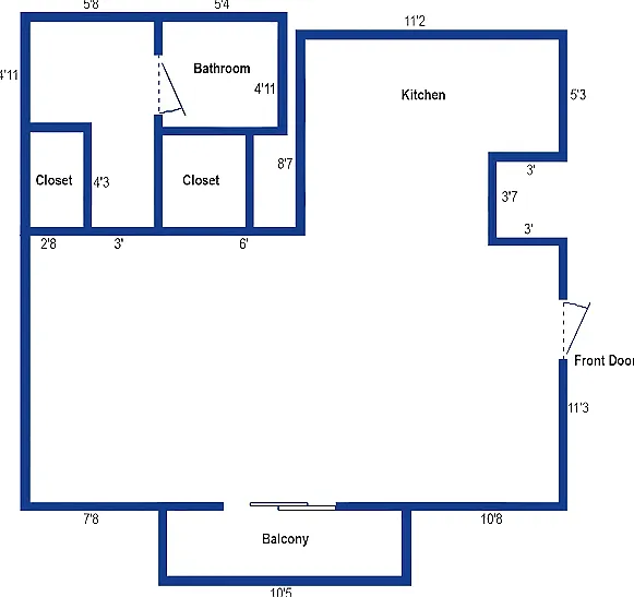 Studio floorplan Studio floorplan