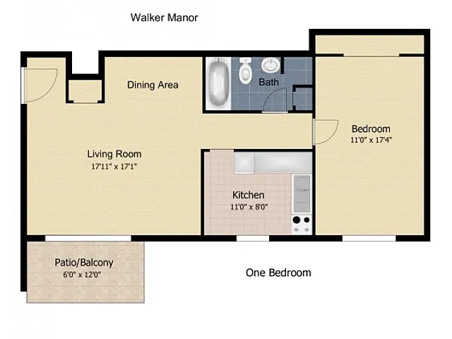 Floor plan 1 Bedroom