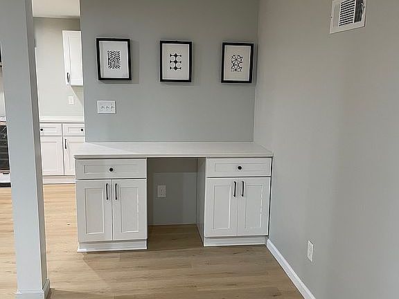 Built in work desk 