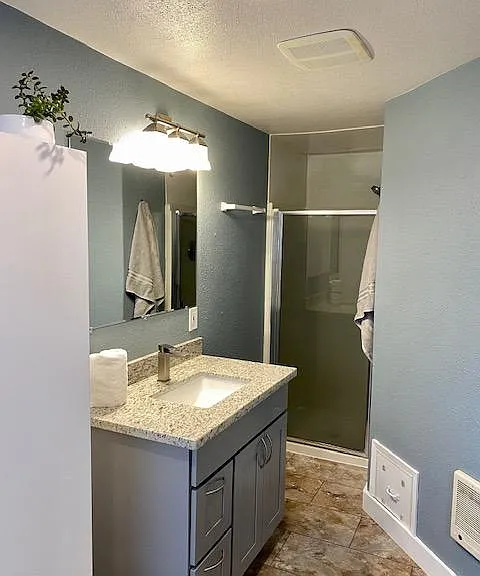 Bathroom with shower stall