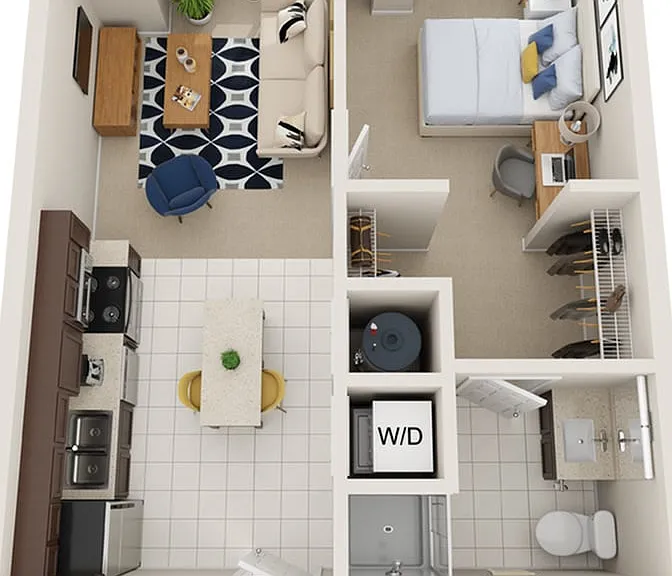 1BR/1BA - Standard 1BR/1BA - Standard