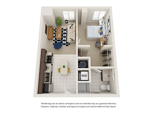 Floor plan 1BR/1BA - Standard