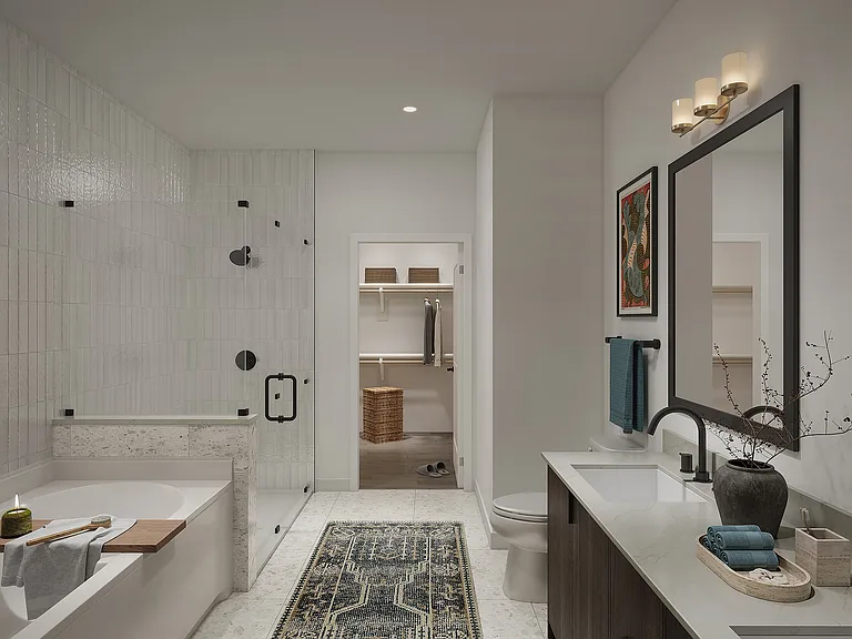 Stunning apartment bathrooms & closets