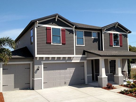 Juniper 3-Car Garage Craftsman Elevation side view by William Ryan Homes Tampa